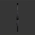 Modern Tactical Rifle With Mounted Scope Tactical Flashlight Ergonomic Grip And Green Black Finish