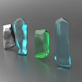 Natural Raw Gemstones In Silver Blue Green Hues For Jewelry Creation