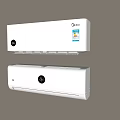Modern White Wall Mounted Air Conditioner Fans With Digital Control And Slim Design