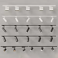 Modern Adjustable Downlights And Spotlights Track Mounted White Black Indoor Lighting