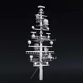 Industrial Communication Tower With Various Antennas And Multiple Equipment Components
