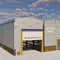 Modern Plant Steel Structure Factory 3d model