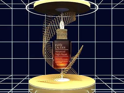 Cosmetics Beauty Makeup Small Brown Bottle Essence Cream Beautiful Chen 3d model