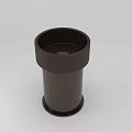 Modern Brown Cylindrical Freestanding Washbasin With Smooth Surface And Sturdy Base 3d model
