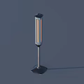 Modern Standing Outdoor Light With Sleek Black Base Tall Pole And LED Illumination Design