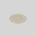 Beige Handwoven Square Carpet With Intricate Woven Patterns And Detailed Texture