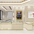 Luxurious China Gold Jewelry Store Interior With Modern Display Counters And Lighting