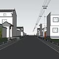 Roadside Garden Landscape Design With Pink Flowering Trees Green Belts And Residential Buildings