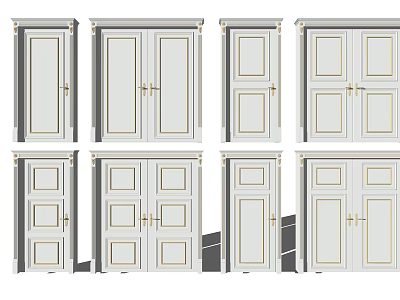 Jianou swing door single door double door 3d model Jianou swing door single door double door 3d model