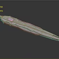 Futuristic 3D Spaceship Model With Streamlined Structure For Deep Space Exploration