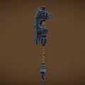 Cartoon Axe Tomahawk Game Equipment Short Handle Axe Medieval Weapon Cold Weapon Fantasy Weapon 3d model
