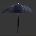 Stylish Blue Umbrella Foldable Design With Metallic Handle Shiny Canopy For Daily Use