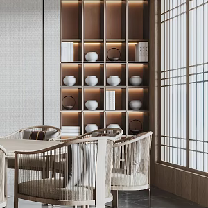 New Chinese-style private room box 3d model