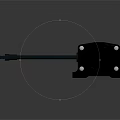 Black Mechanical Device With Cylindrical Body Long Rod And Mounting Base