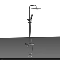 Contemporary Design Chrome Shower System With Overhead Shower And Handheld Sprayer