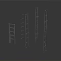 Various Metal Ladders With Different Heights And Sturdy Design For Home Or Industrial Use