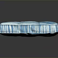 Square Blue And White Striped Quilted Cushion For Home Furniture Decor