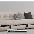 Modern Combination Sofa Multi-Person Sofa Three-Person Sofa 3d model