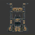 Futuristic Sci Fi Multi Level Structure With Detailed Platforms And Glowing Elements