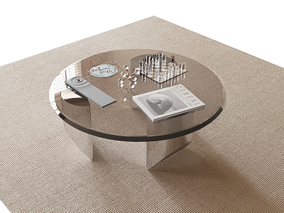 glass coffee table 3d model