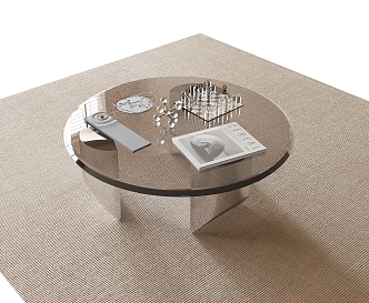 glass coffee table 3d model