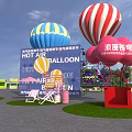 Vibrant Youth Hot Air Balloon Festival Featuring Colorful Balloons And Decorative Arches