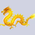 Traditional Chinese Golden Dragon Shaped Lantern with Intricate Design and Decorative Features