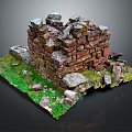 Brick brick red brick brick pile 3d model