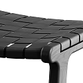 Brown and Black Bar Stools with Woven Seats and Wooden Legs Modern Design