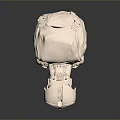 Detailed Mechanical Sci Fi Game Movie Character With Helmet And 3D Model Design