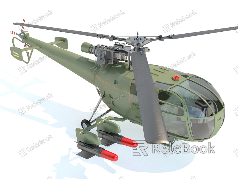 Style Helicopter Aircraft Fighter Military Equipment model