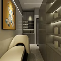 Stylish Minimalist Hair Salon Interior Design With Comfortable Styling Chairs Large Mirrors And Storage Cabinets