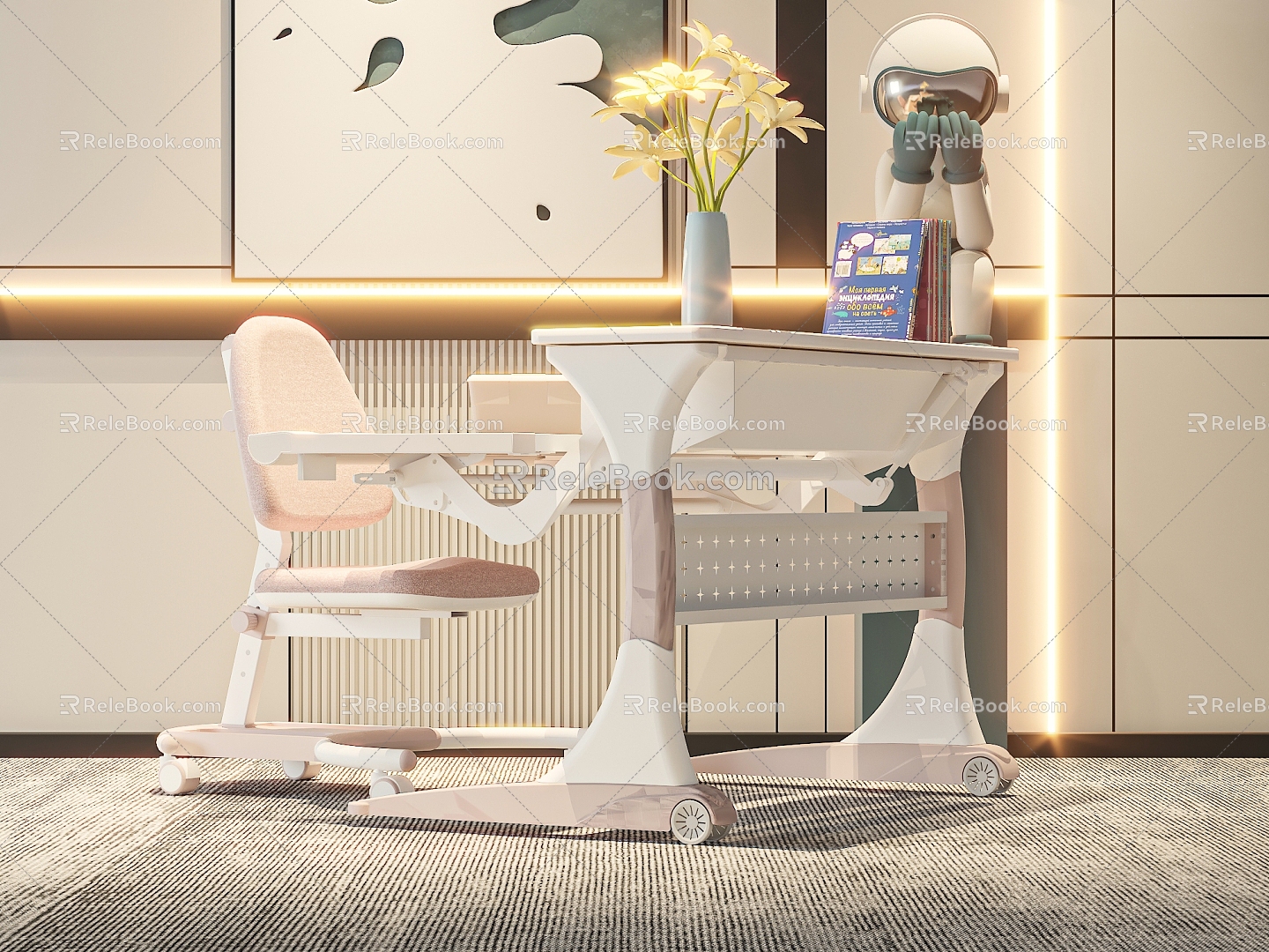 Children's tables and chairs 3d model