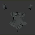 Gray Toned Decorative Clothing Accessories With Ruffled Design And Layered Texture