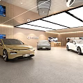 Changan Qiyuan Car Showroom Interior With Displayed Vehicles And Modern Lighting