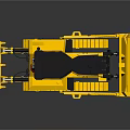 Detailed Yellow CAT Bulldozer Construction Vehicle With Tracks And Blade