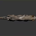 Realistic 3D Wolf Model With Detailed Fur And Natural Stance On Dark Surface