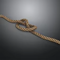 Decorative Brown And Beige Striped Knotted Rope For Daily Living Supplies