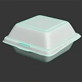 Disposable White Foam Square Food Container With Lid For Takeout Meals