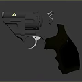Modern Revolver Firearm With Black Grip And Tactical Design Features