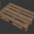 Rustic Wooden Pallet Structure With Sturdy Slats And Solid Support Base