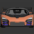 Sleek Rose Gold Sports Car With Gray Roof Large Rear Wing and Aerodynamic Design