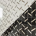 Herringbone Pattern Tiles Featuring Light And Dark Color Combination Design 3d model