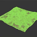 Detailed Topographic Terrain Model With Natural Relief And Mountainous Texture