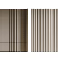 Modern Backdrop Wall Design With Vertical Panels And Textured Beige Brown Surfaces 3d model