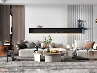 modern living room 3d model
