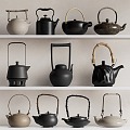 New Chinese Tea Set Teapot 3d model