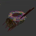 Decorative Equipment With Branch Like Decoration Circular Platform And Long Sticks