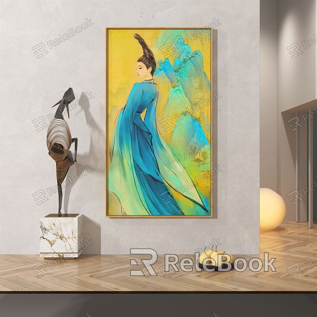 New Chinese Figure Painting Abstract Decorative Painting model