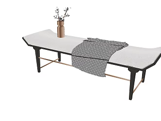 New Chinese Style Bed End Stool 3d model